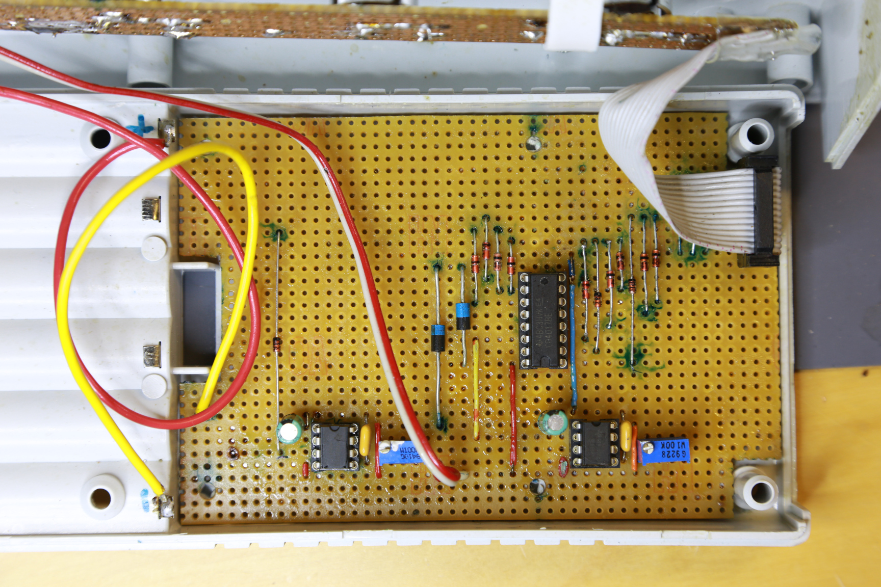 All components on a perfoboard